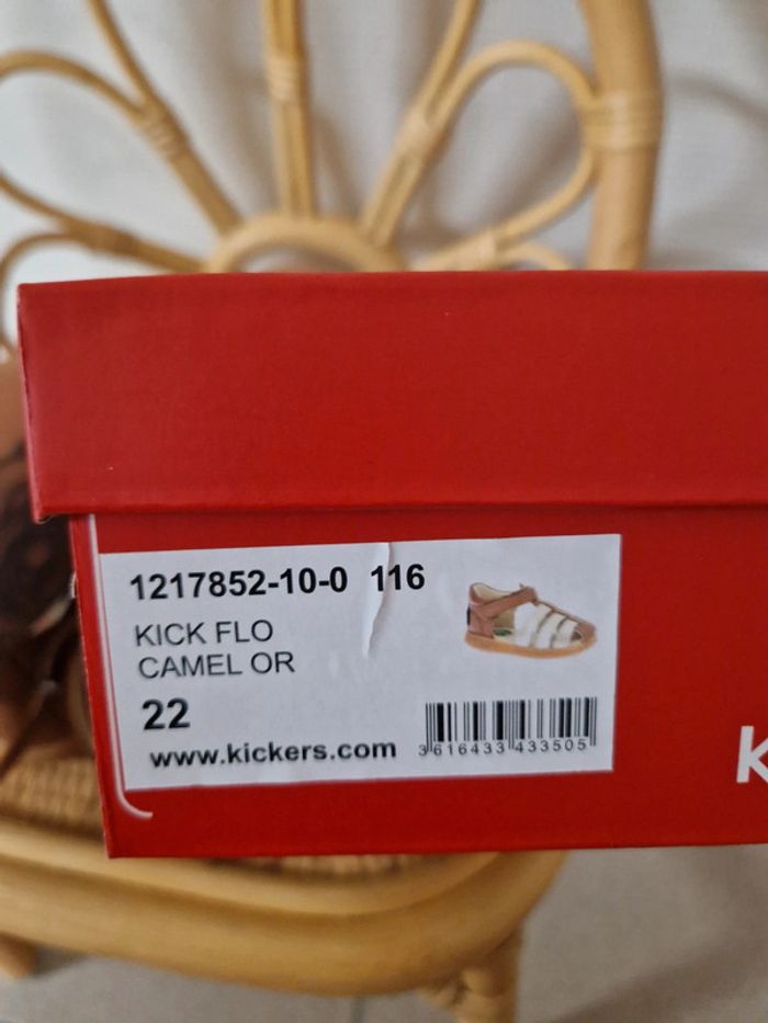 Sandales kickers kick flo camel pointure 22 - photo numéro 9