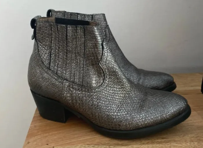 Bottines argenté