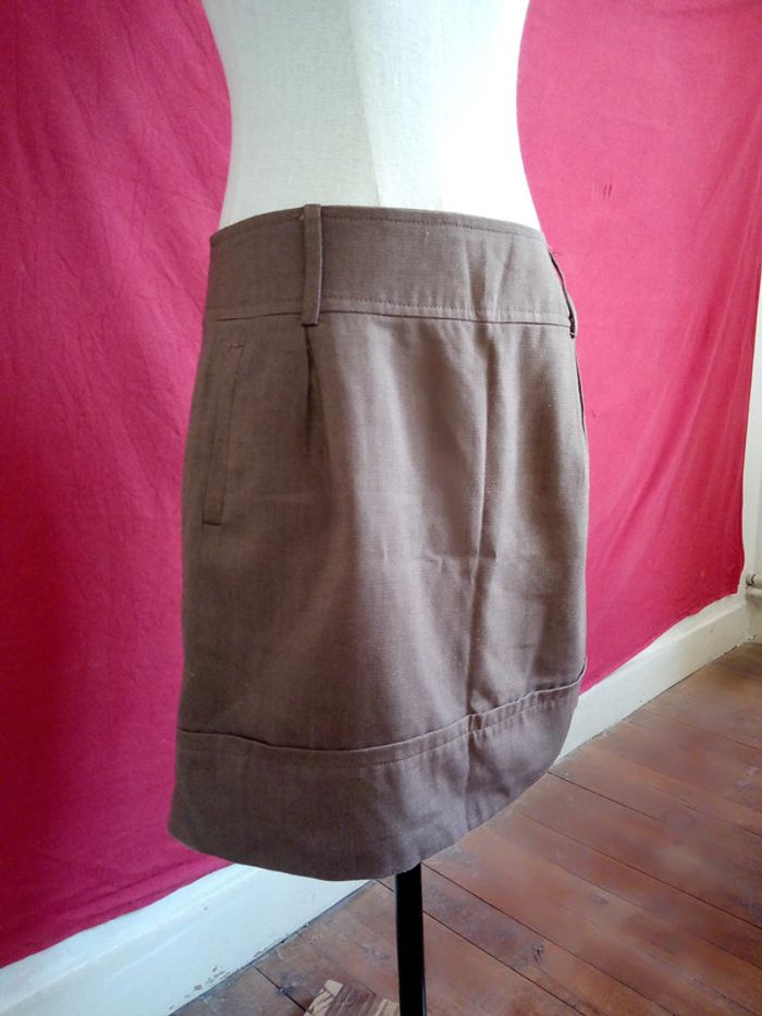 Jupe tulipe marron - photo numéro 3