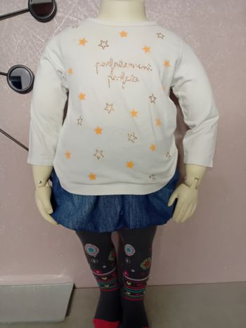 Haut longues manches et jupe Orchestra collants  6 mois