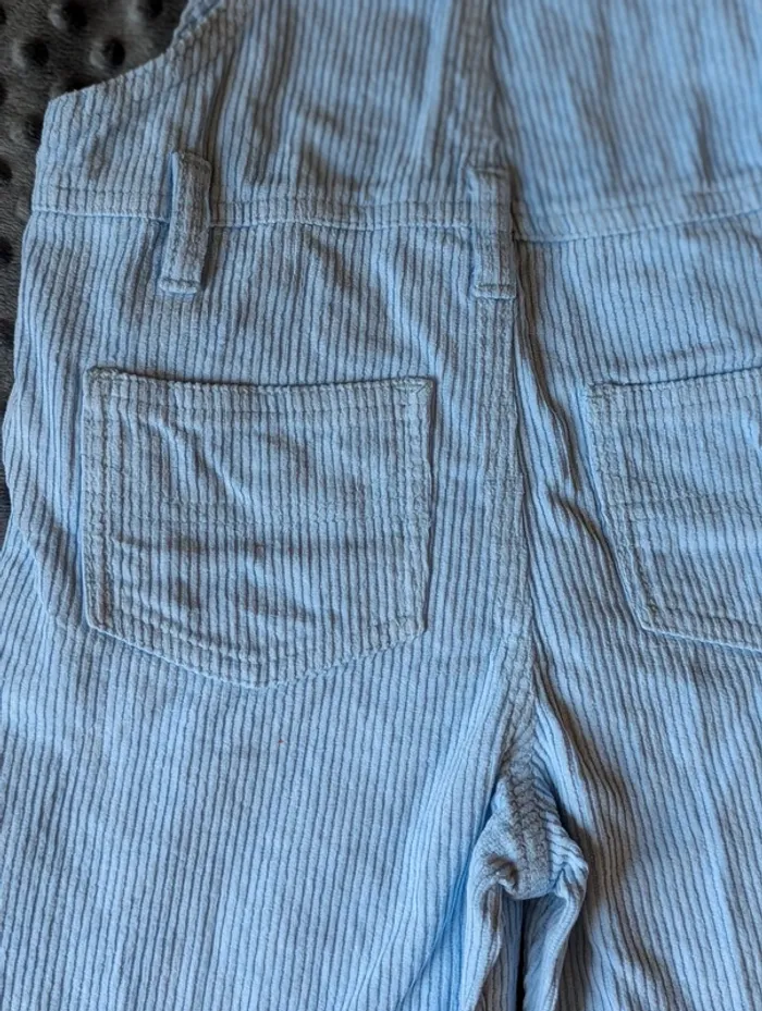 Salopette Jacadi bleu ciel velours côtelé 24 mois 86 cm - photo numéro 8