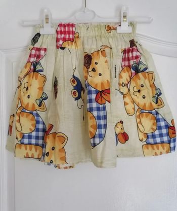 petite jupe enfant fille avec oursons