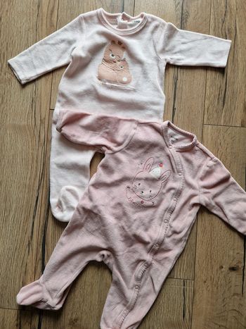 2 pyjamas velours 6 mois
