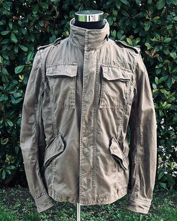 Parka/manteau vintage verte kaki Diesel pour homme, taille L