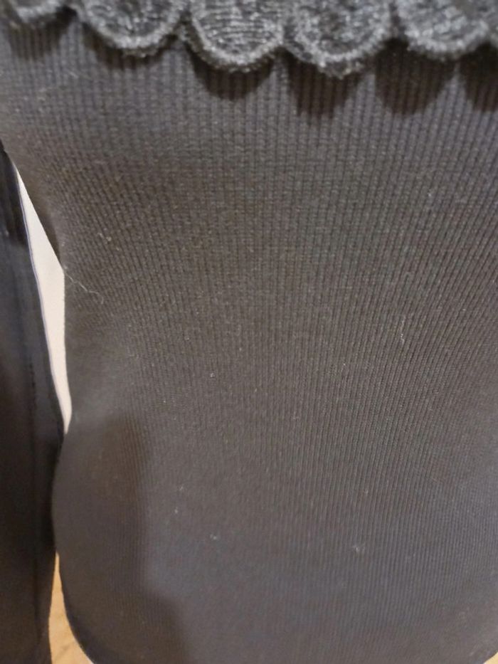 Blouse noire chic côtelée Giorgia taille S 36 - photo numéro 5