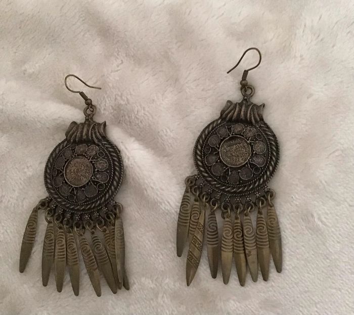 Belles boucles d’oreilles vintage ethniques - photo numéro 2