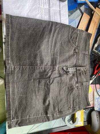 Mini jupe jean gris foncé taille 38