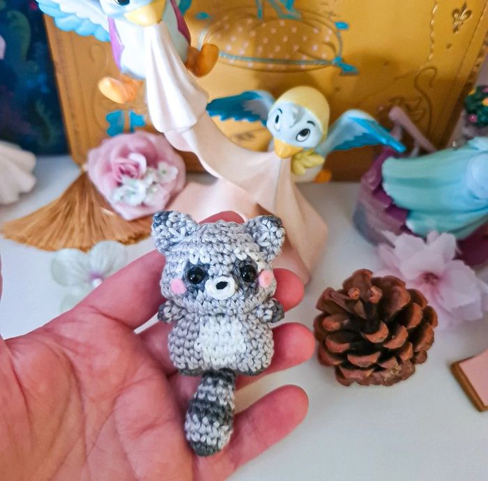 Peluche crochet Raton laveur amigurumi