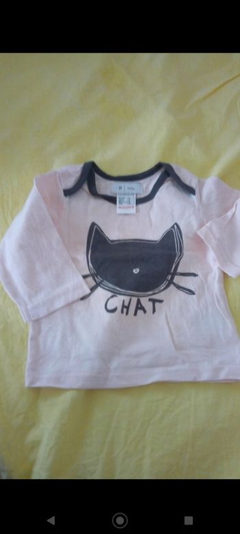 Tee-shirt chat Rose neuf La redoute