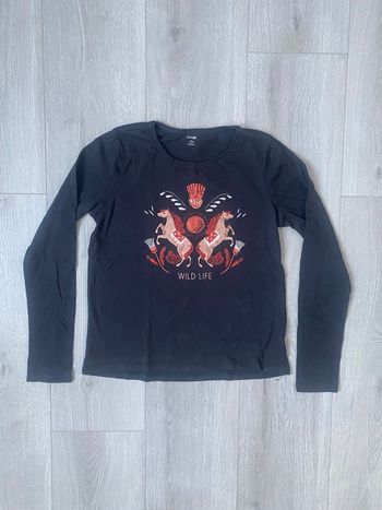 T-shirt manches longues Kiabi "Wild Life" - 12 ans 🐎