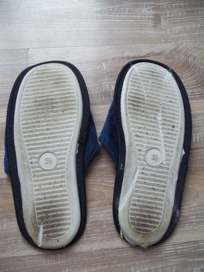 Chaussons mules bleu marine coeurs Kaoma 39 (CH14) - photo numéro 4