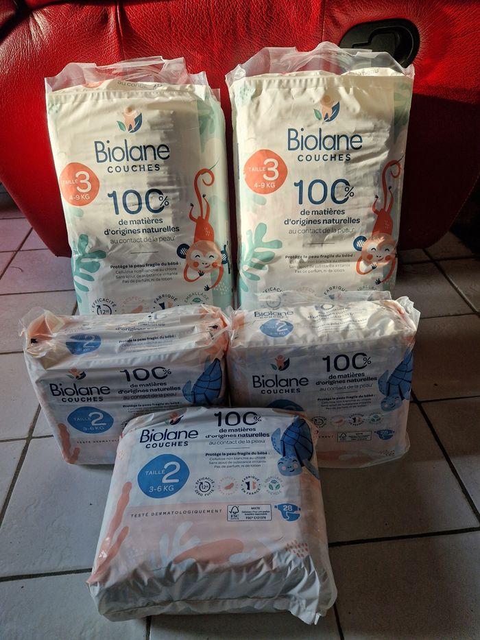 Couches Biolane taille 2 et 3