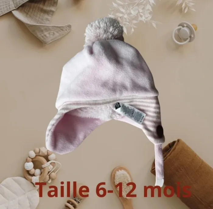 Bonnet hiver rose 6 mois - photo numéro 3