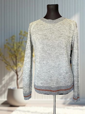 Pull gris col rond scintillant en mohair 19.70 Taille M