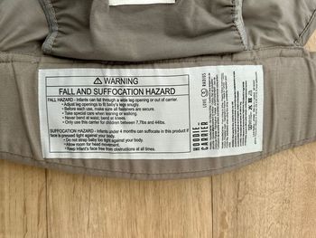 Porte bébé Hoodie Carrier neuf - Love Radius - gris athlétique