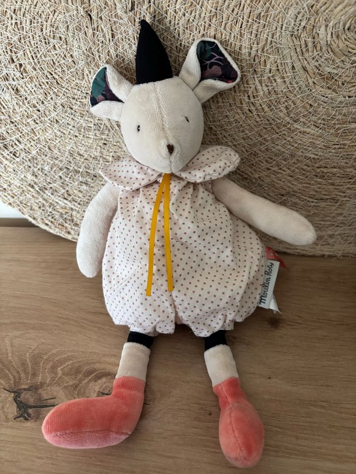 Doudou souris rose il était une fois moulin roty - photo numéro 4