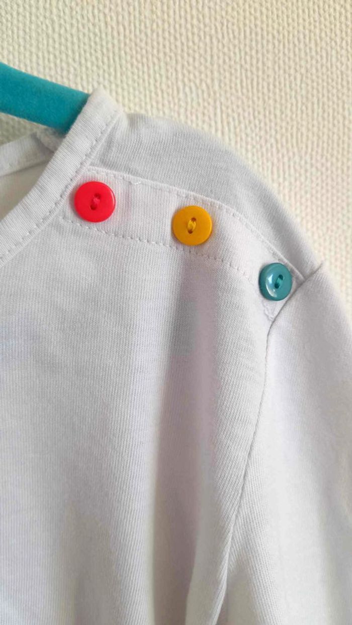 Tee-shirt blanc manches longues NKY 10 ans - photo numéro 4