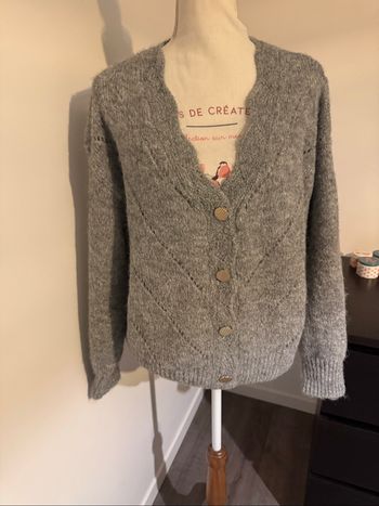 Gilet gris tout doux taille M ou 38