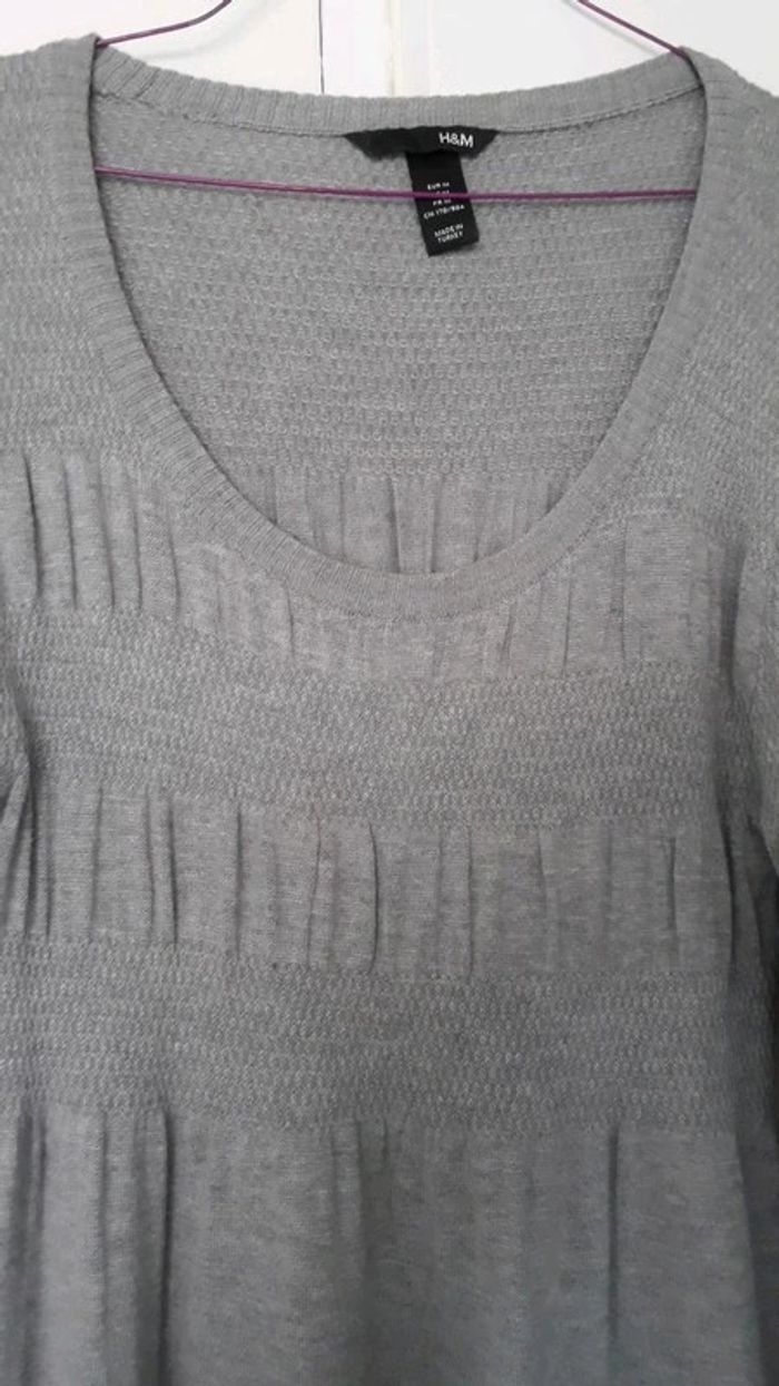 robe H & M demi-saison manches longues T38- gris clair - photo numéro 5