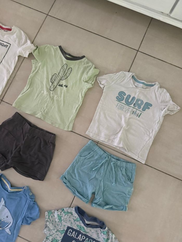 Lot de pyjamas shorts d’été coton garçon taille 3 ans - photo numéro 2