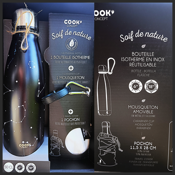 Super Cadeau Fête des Pères - Kit Gourde Isotherme Constellations 