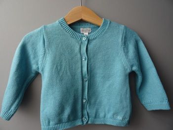 Gilet bleu-vert 6 mois