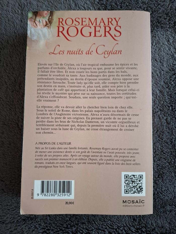 Roman Les nuits de Ceyland de Rosemary Rogers en bon état - photo numéro 2