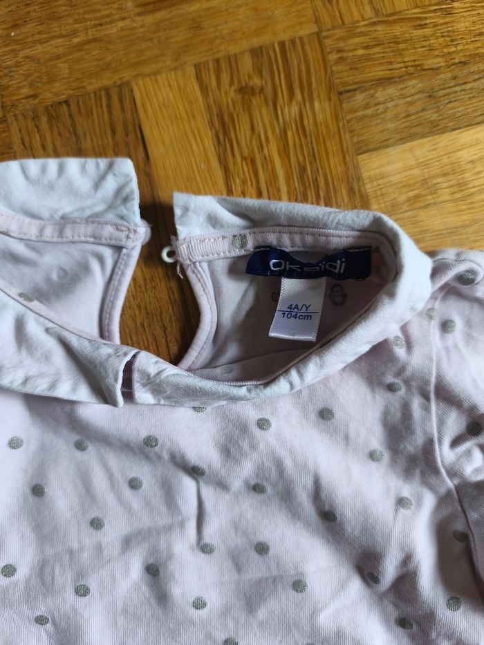 Lot de 3 tee-shirts 4 ans manches longues fille Miraculous col Okaïdi Kiabi fee - photo numéro 3