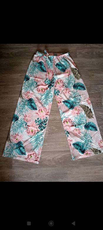 Pantalon fluide fleurie taille unique