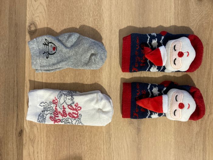 lot 3 paires chaussettes de Noël taille 18/20