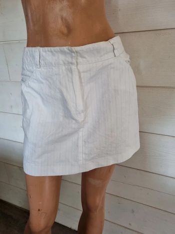 Jupe jeans blanche T2 ou T 38-40