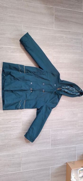 Manteau imperméable bleu canard, sergent major, 8 ans