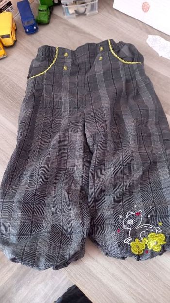 Pantalon Gris a Carreaux Fille