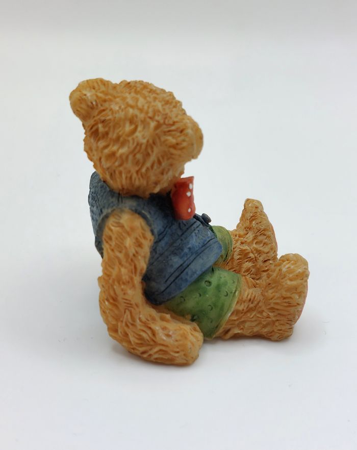 Petite figurine ours ourson habillé Vintage 4,7 cm - décoration – collection - photo numéro 3