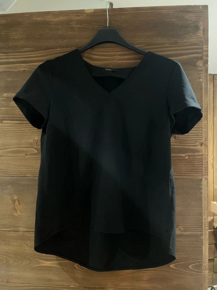 Blouse effet tee shirt noire