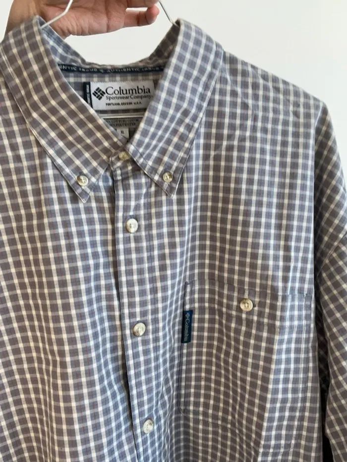 Chemise à carreaux vintage Columbia taille XL - photo numéro 4
