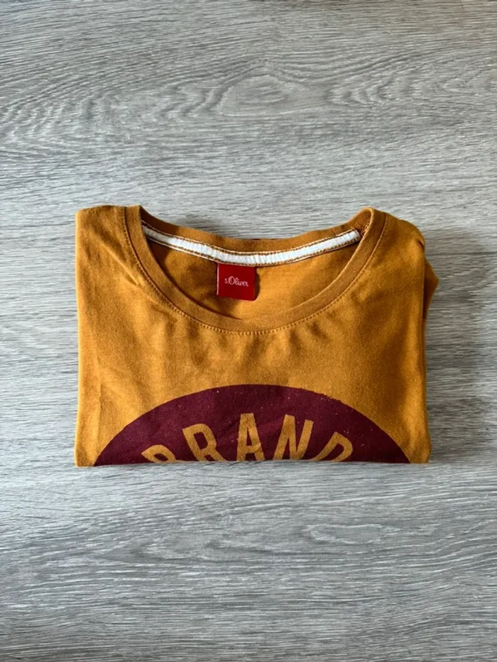 T-shirt Homme Jaune Moutarde - photo numéro 5