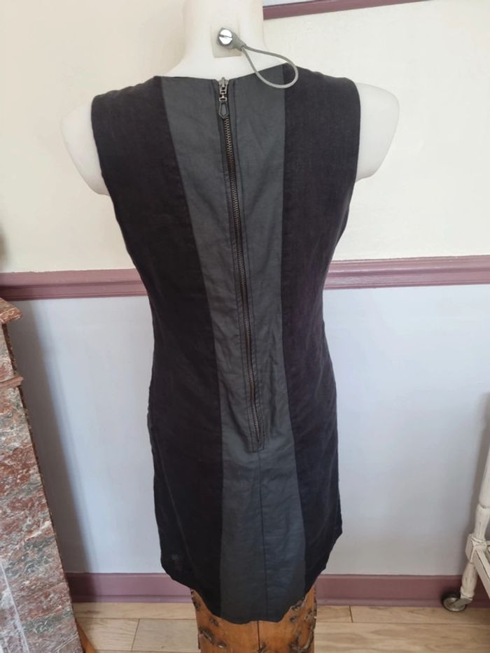 Robe noir lin et coton enduit 38 - photo numéro 6