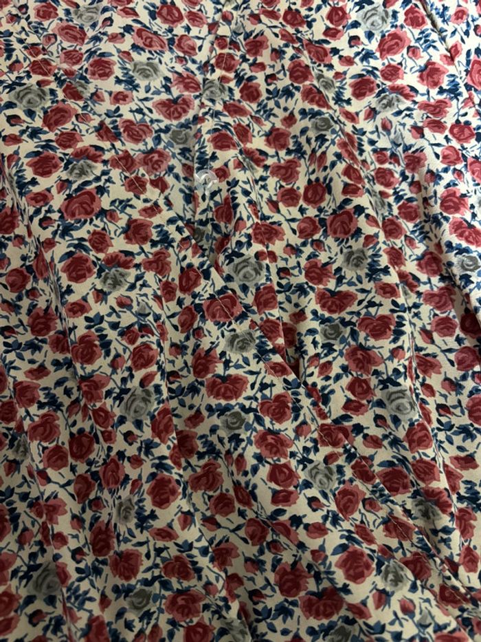 Combishort vintage fleurie, décolleté cache-coeur - photo numéro 4