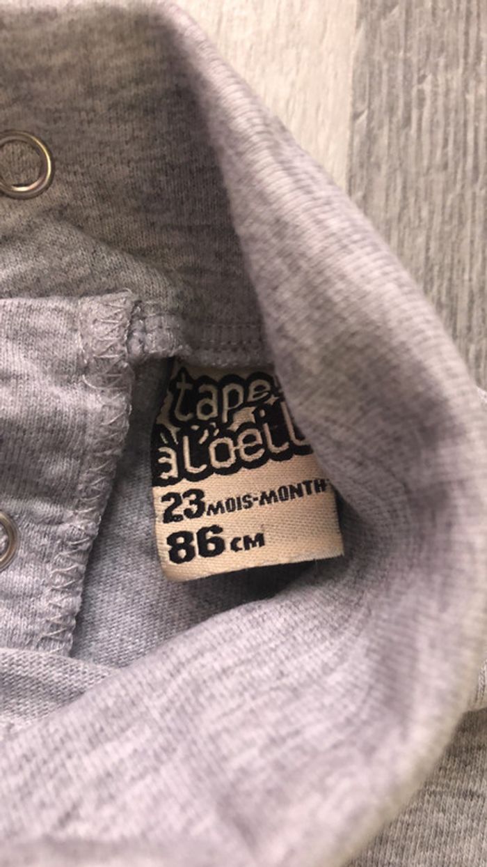 Tape à l’œil - T-shirt ML gris 23 mois - photo numéro 2