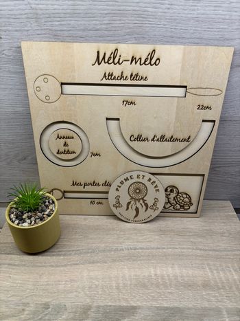 Planche gabarit attache tétine 