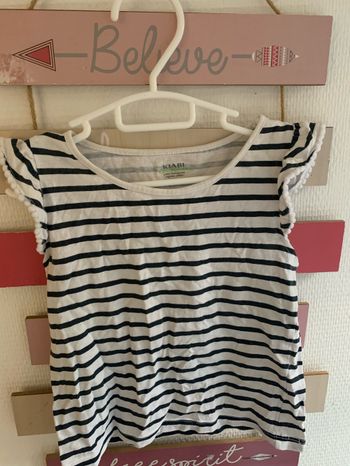 Top t-shirt marinière fille 4 ans kiabi