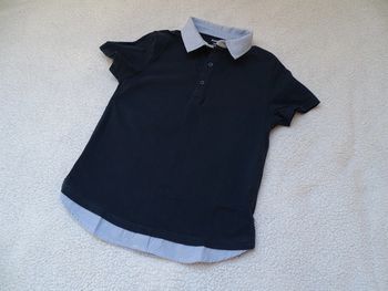 Très beau polo avec col en chambray 8 ans