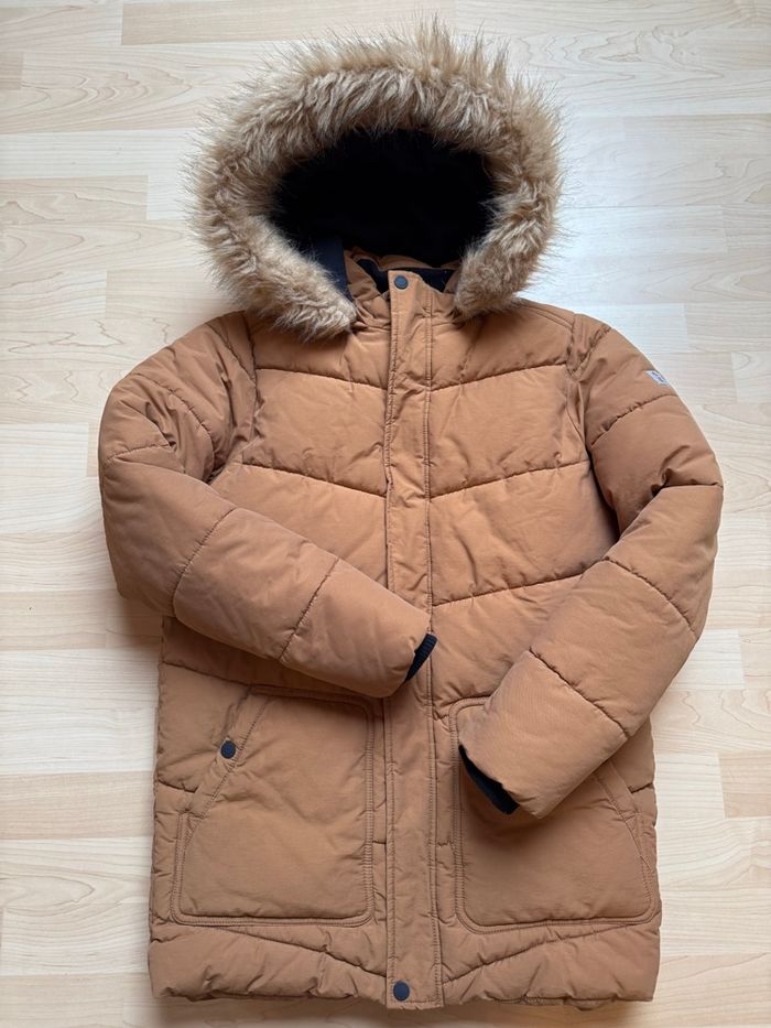Manteau parka doudoune chaude camel - photo numéro 2