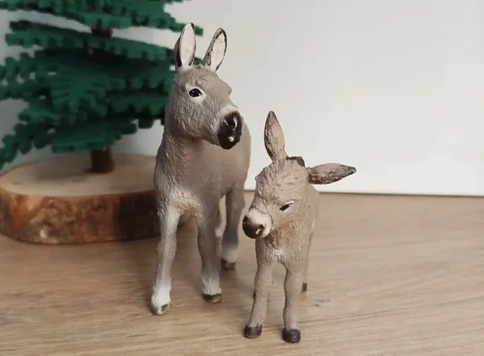 Schleich âne de Provence et son Anon Figurine animal de la ferme