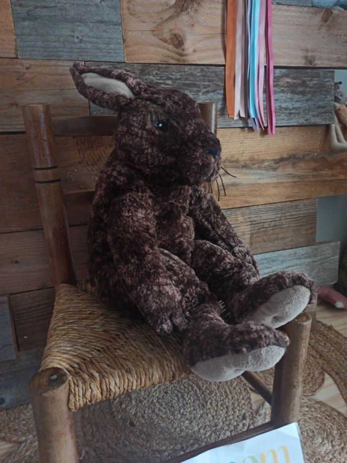 Peluche lapin lièvre marron ikea tbe - photo numéro 2