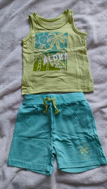 Ensemble short t-shirt 18-24 mois