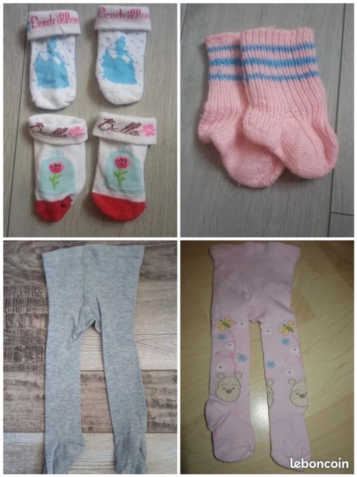 Lot chaussettes et collants fille 0/3 mois