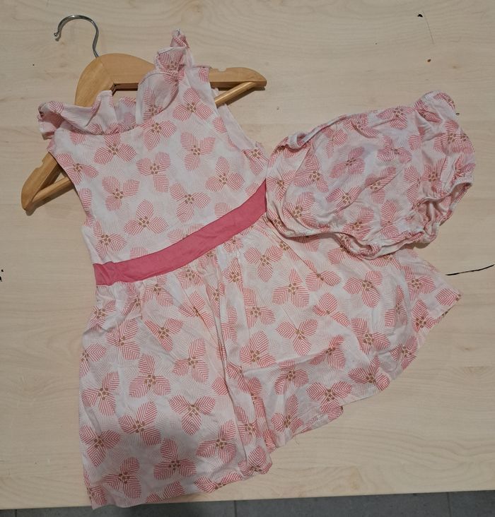 Robe bébé fille et culotte assortie