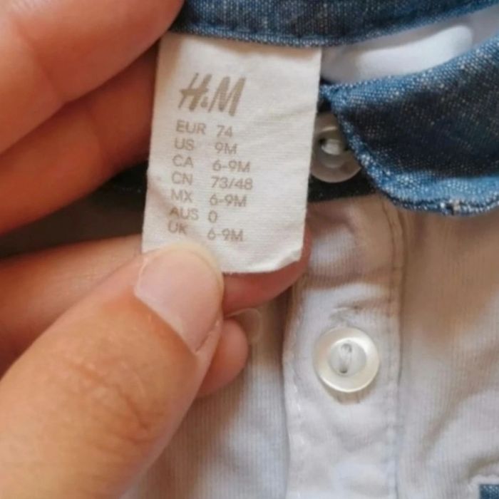 Body H&M blanc 9 mois 74 cm - photo numéro 3